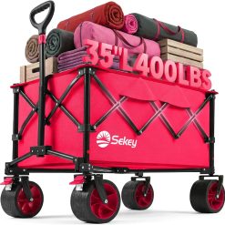 Alternative view of Discount 250L Wagons Carts Foldable with Big All-Terrian Beach Wheels, Collapsible Heavy Duty Wagon, Extra Large Folding Wagon