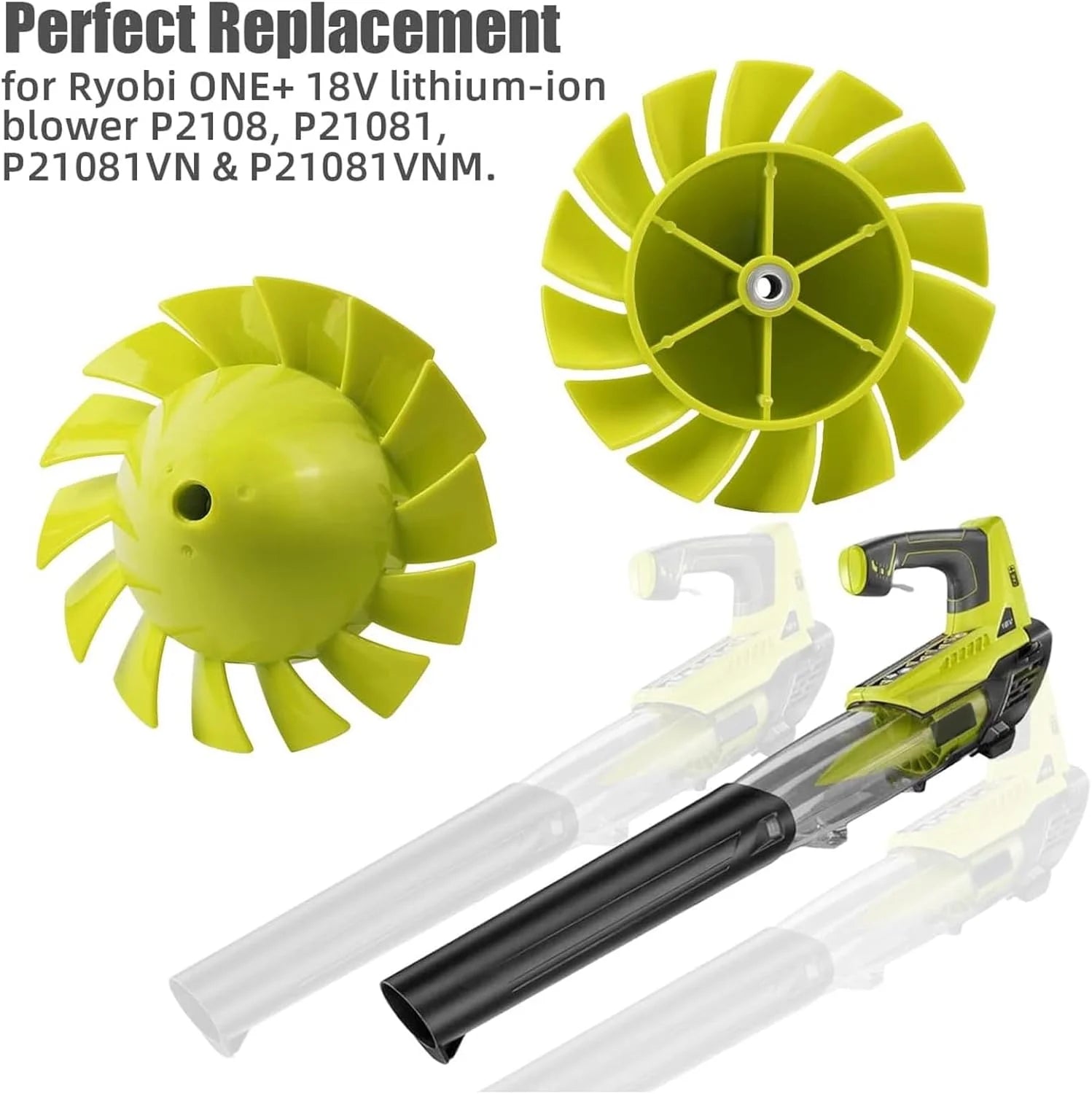 Lumi Discount Alocs Blower Fan Replacement for Ryobi – 18V One+ P2108 & P21081 Cordless Leaf Blower