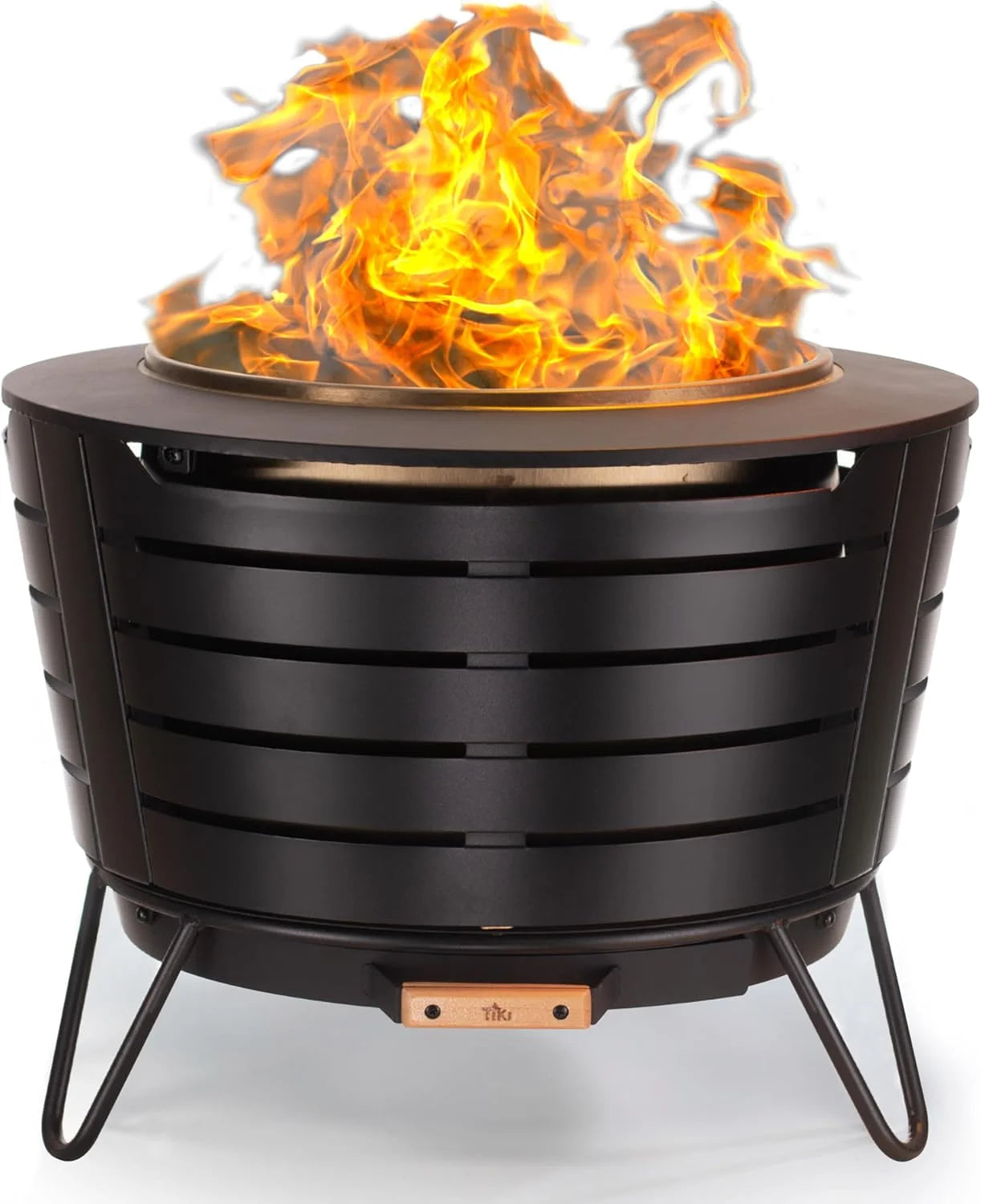 Lumi Discount Patio Smokeless Fire Pit, 25 in Wood Burning Fire Pit with Cover - Image 2