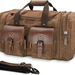 Discount Wildroad Waxed Canvas Duffle Bag " 50L Waterproof Weekender Overnight Travel Bag