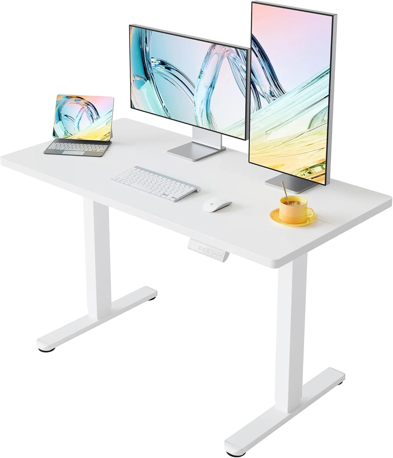 Lumi Discount HUANUO 32 Small Electric Standing Desk Adjustable Height, 4 Memory Height Settings - Image 23