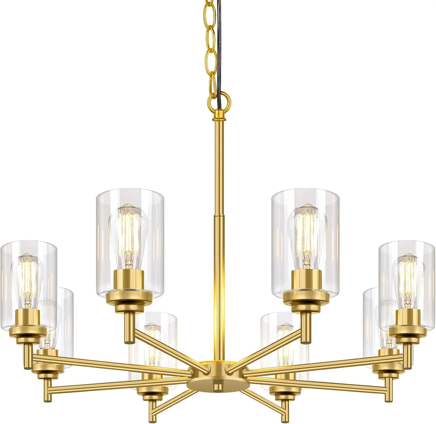 Discount 33.5” Dia 8-Light Chandelier for Dining Room Kitchen Island - Image 7