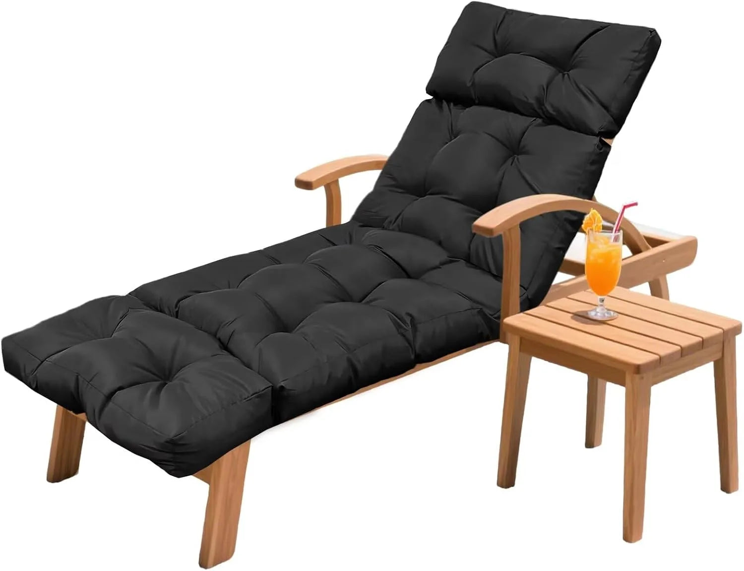 Lumi Discount HCyopin Outdoor Chaise Lounge Chair Cushion 75.1 x 23.6 x 4.7in, Waterproof Replacement Cotton Patio Thickened Pool Lounge Chair Cushion - Image 7