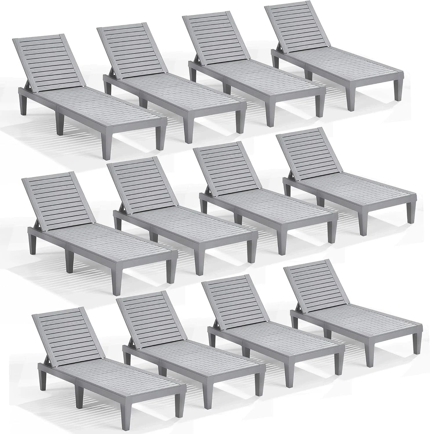 Lumi Discount Nestl Lounge Chair Outdoor, Tanning Chair, Chaise Lounge Outdoor Set of 2, 5 Adjustable Positions - Image 21