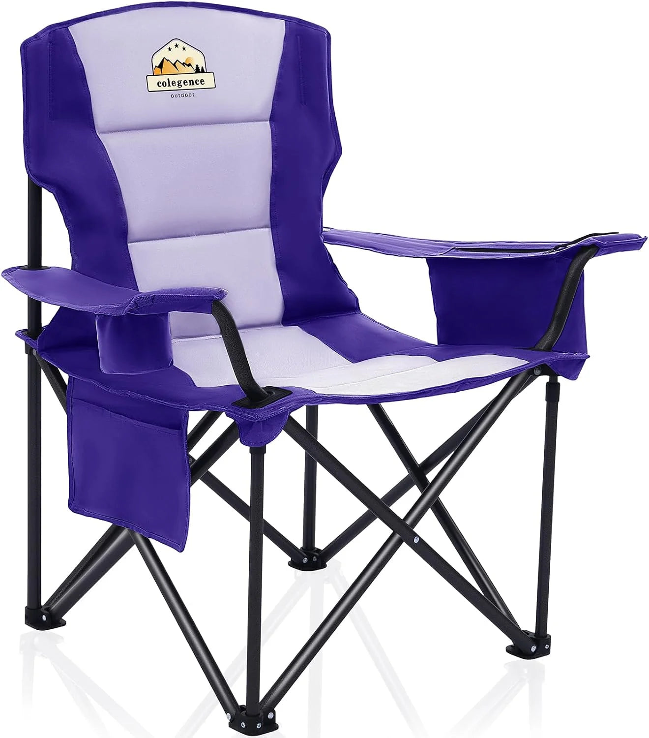 Discount Oversized Heavy Duty Camping Chairs 2 Pack, 450 LBS Support Extra Wide Folding Portable Outdoor Chair - Image 7