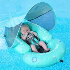 Alternative view of Lumi Discount Mambobaby Baby Pool Floats Hammock with Canopy, Portable Swimming Floating Toys Self-Inflating Water Hammock Pool