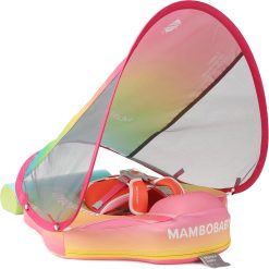 Alternative view of Lumi Discount Mambobaby Float Self-Inflating Baby Pool Floats Hammock with Canopy, Compressible Folding Baby Floating Bed