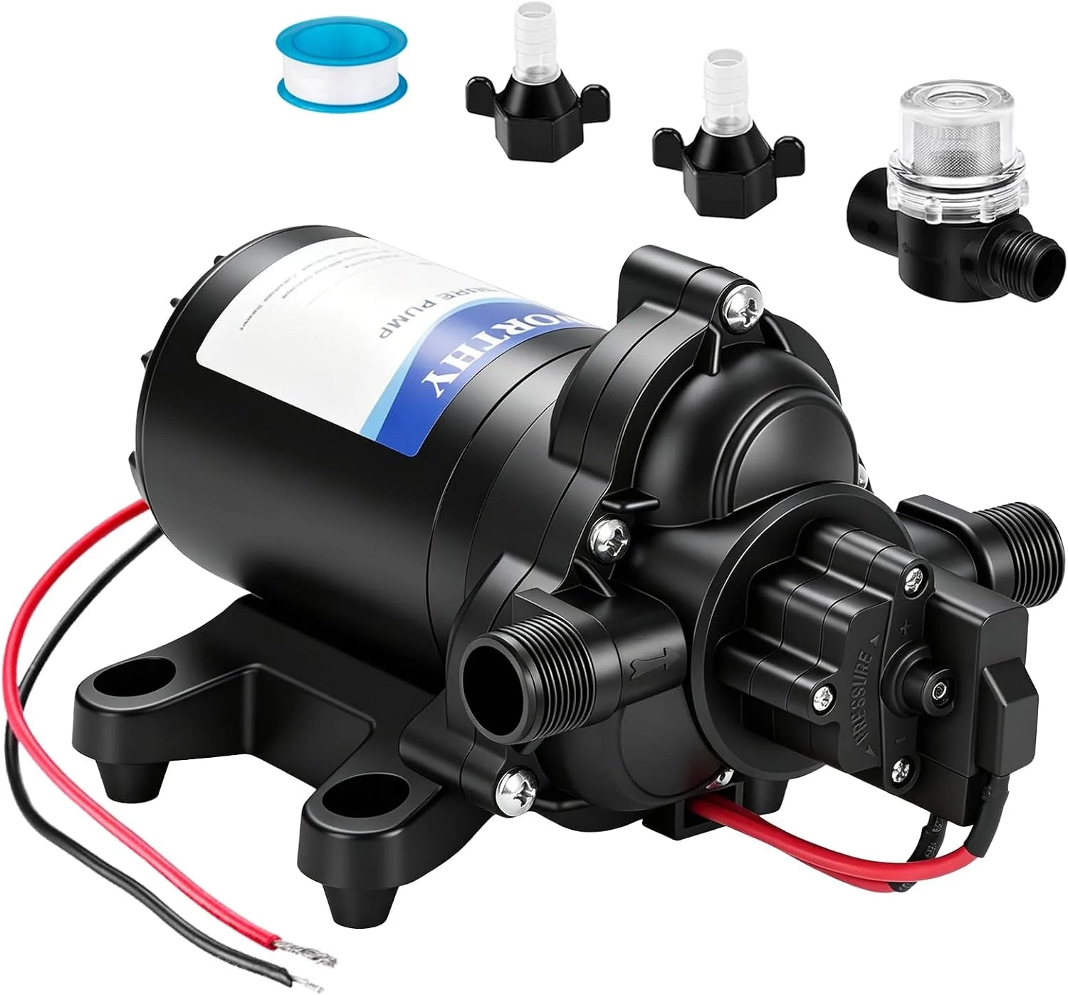 Lumi Discount 33-Series Industrial Water Pressure Pump 110V AC 4.0GPM 50PSI RV Fresh Water Diaphragm Pump include Garden - Image 4