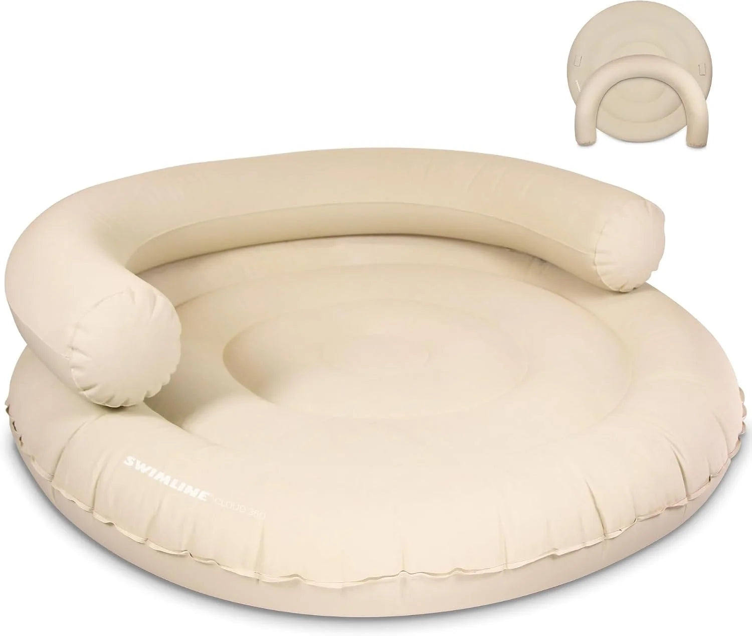 Discount SWIMLINE Solstice Fabric Covered Pool Float Mattress Red Lounger Raft for Adults & Kids I Comfortable Head Back Rest - Image 2