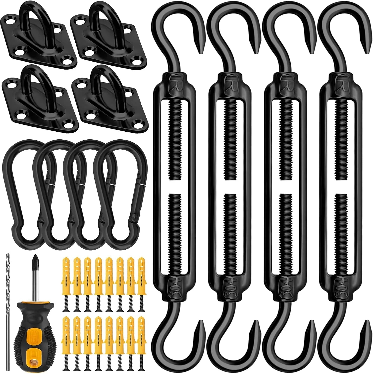 Lumi Discount Shade Sail Hardware Kit 6 Inch for Rectangle & Triangle Shade Sail Install