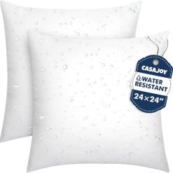 Lumi Discount CASAJOY Set of 2 12×20 Outdoor Pillows,Water Resistant Lumbar Pillow Insert