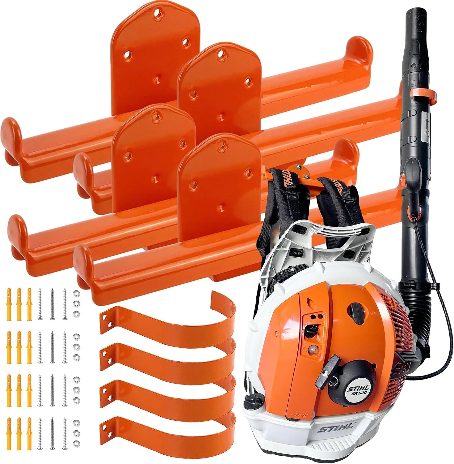 Lumi Discount Backpack Blower Rack with Tube Hook, 1 Pack Backpack Blower Wall Mount