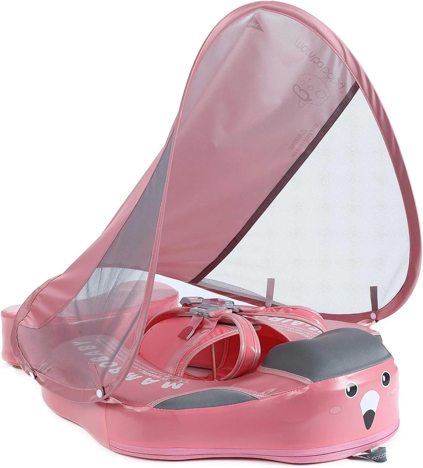 Lumi Discount Mambobaby Float Self-Inflating Baby Pool Floats Hammock with Canopy, Compressible Folding Baby Floating Bed - Image 3