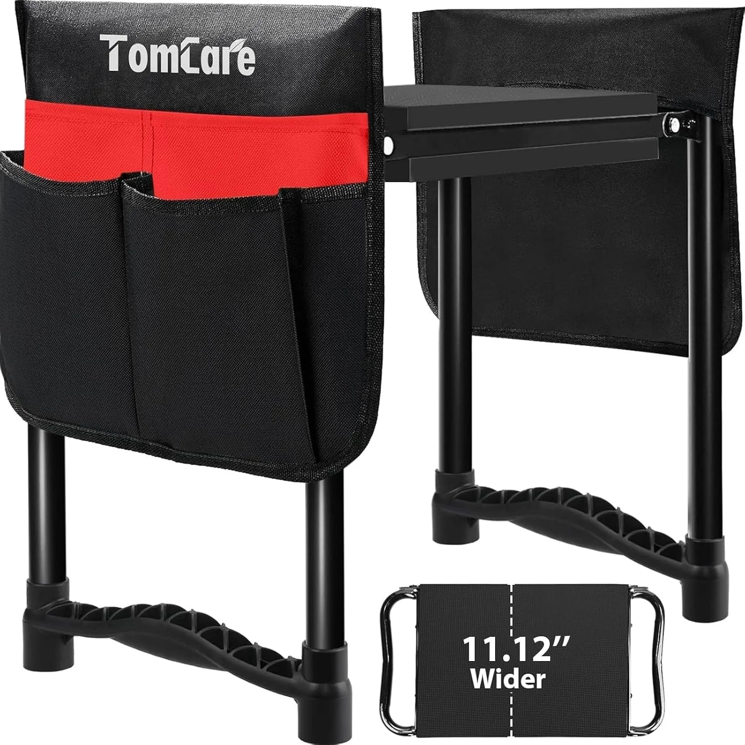 Discount TomCare Garden Kneeler and Seat 11.12" Wider Larger Soft Kneeling Pad Garden Bench with 2 Large Tool Pouches Heavy Duty - Image 3