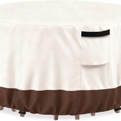Lumi Discount Outdoor Round Table Cover Waterproof Patio Furniture Covers, Patio Round Table Chair Set Covers