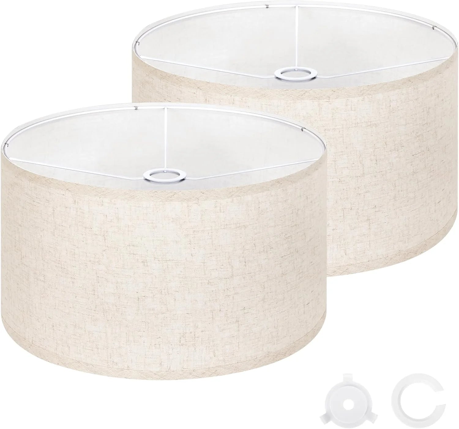 Discount Beige Large Drum Lamp Shades for Floor Lamp - Image 3