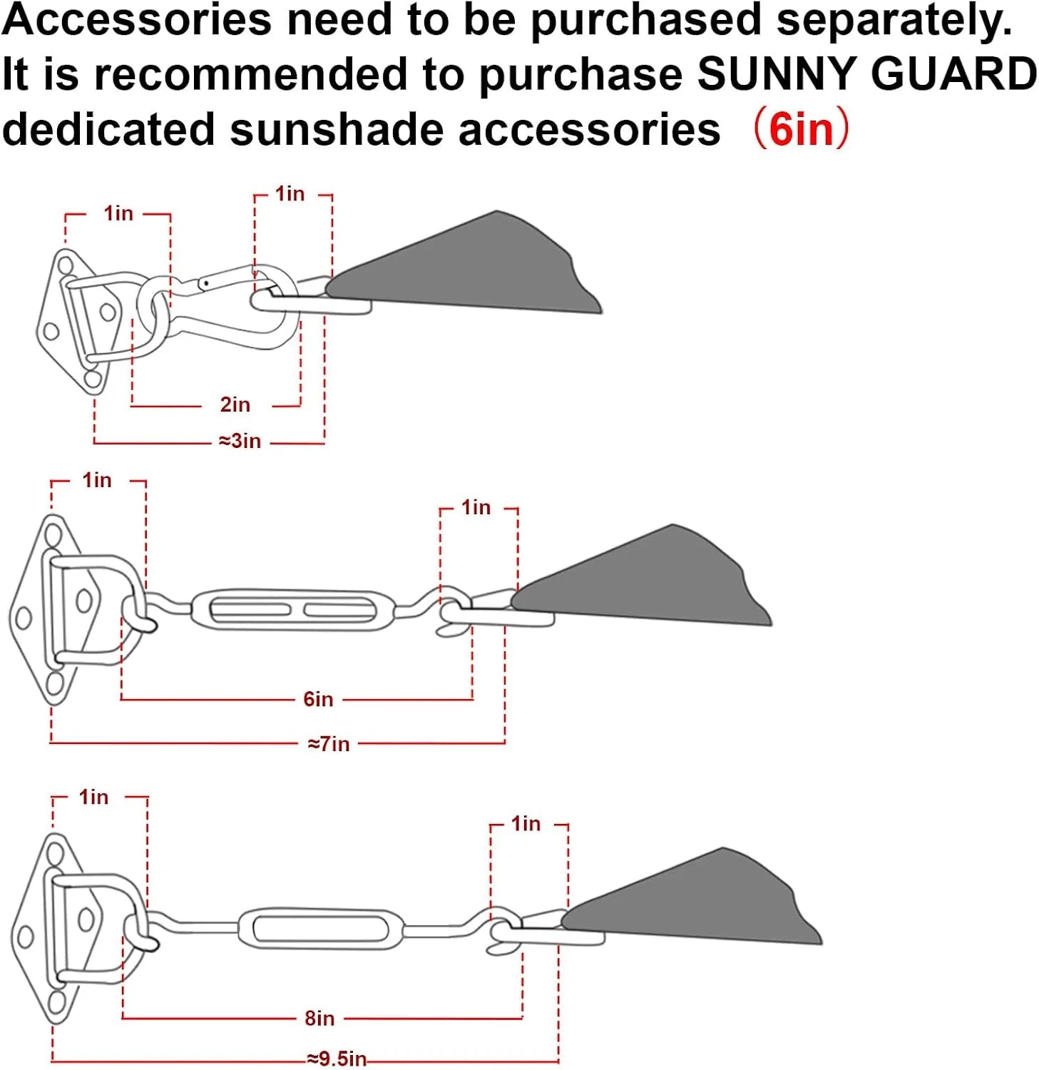 Lumi Discount GUARD 10" x 13" Rectangle Shade Sail 95% UV Block Outdoor Canopy - Image 3