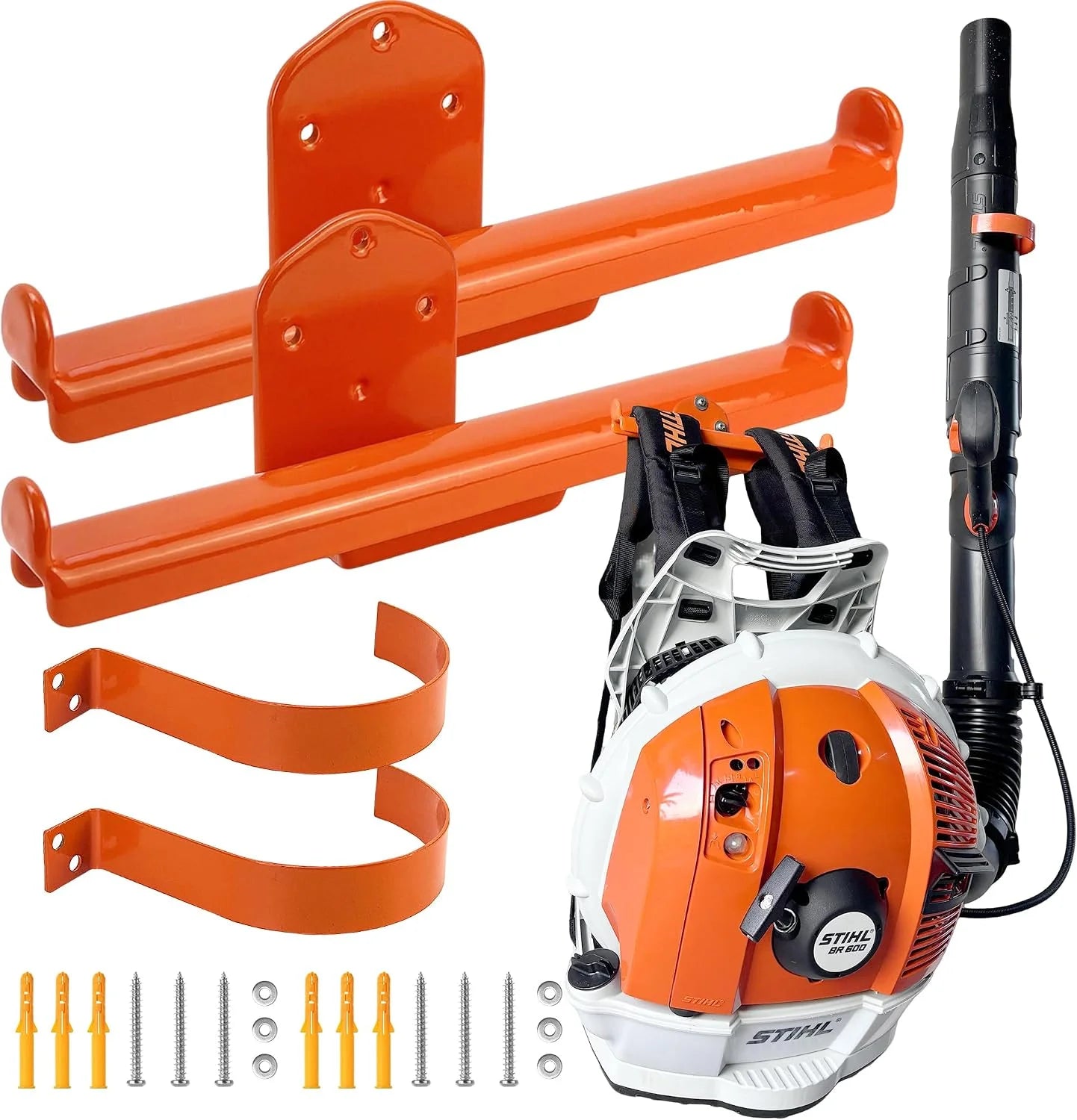 Lumi Discount Backpack Blower Rack with Tube Hook, 1 Pack Backpack Blower Wall Mount - Image 3