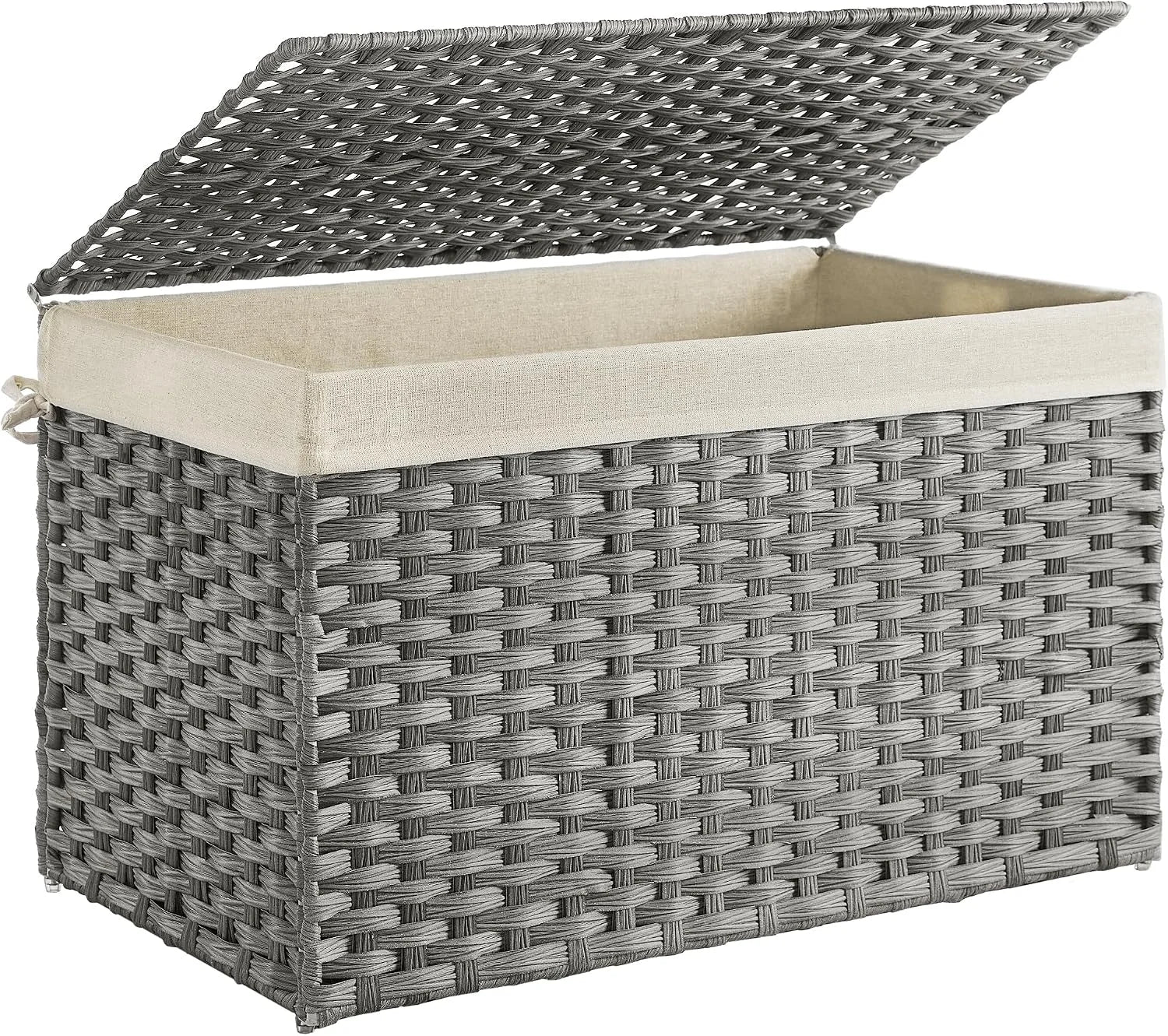 Discount Storage Basket with Lid, 9.2 Gallon (35L), Foldable, Blanket Storage Bin with Handles - Image 11