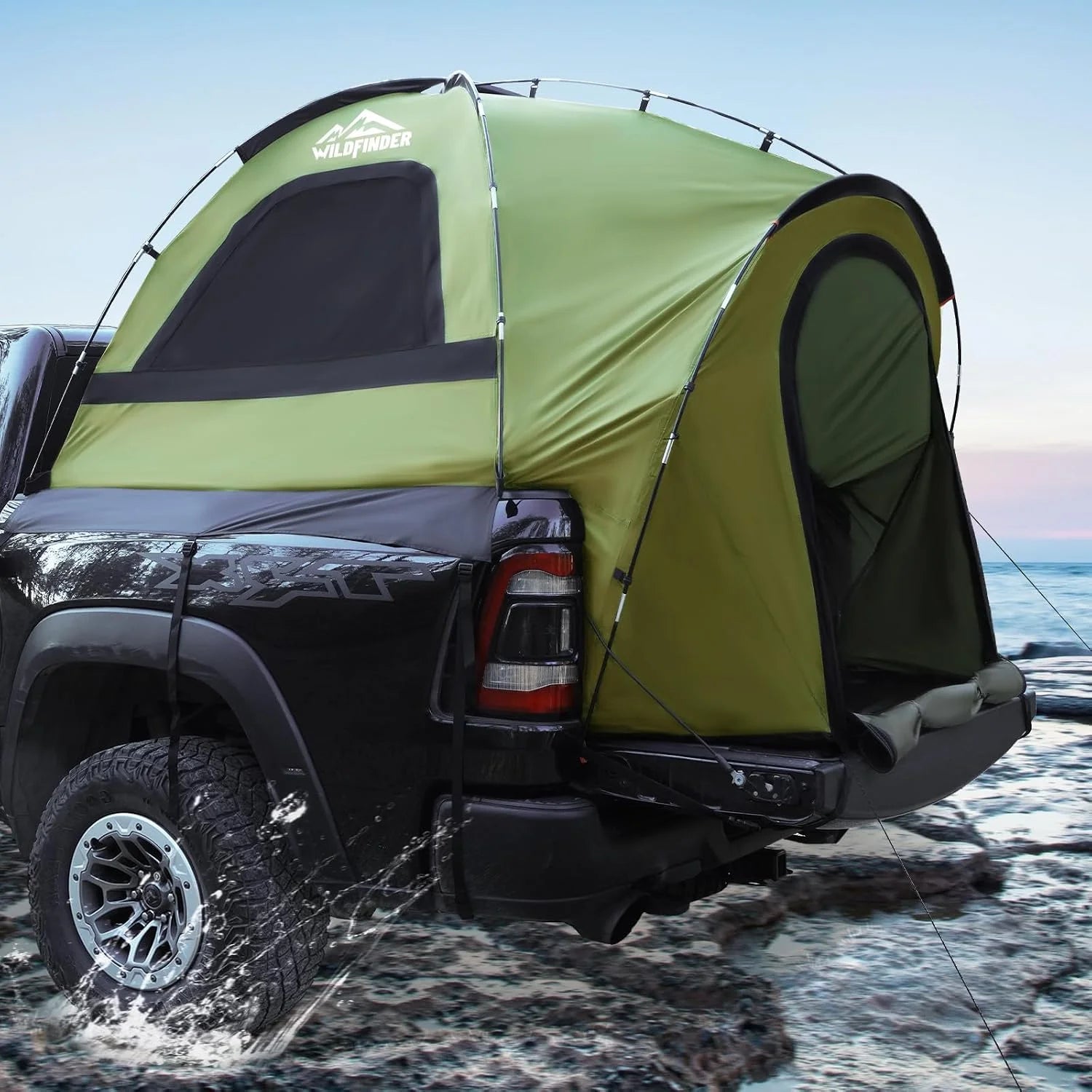 Discount Truck Bed Tent, Waterproof PU3000mm Pickup Truck Tent for Camping 5.5-6.0 Ft Bed, 2-3 Person Sleeping Truck Tent