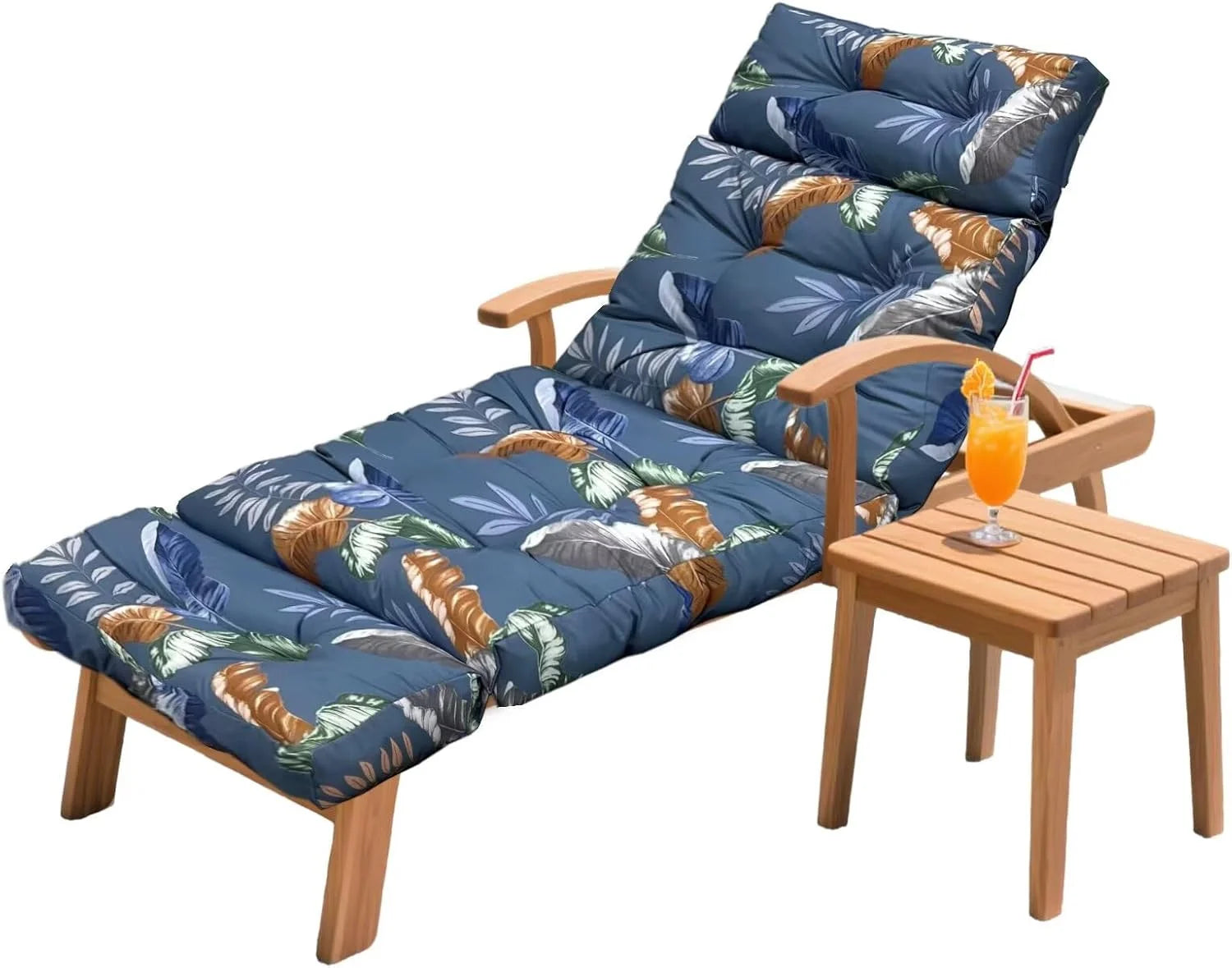 Lumi Discount HCyopin Outdoor Chaise Lounge Chair Cushion 75.1 x 23.6 x 4.7in, Waterproof Replacement Cotton Patio Thickened Pool Lounge Chair Cushion - Image 4