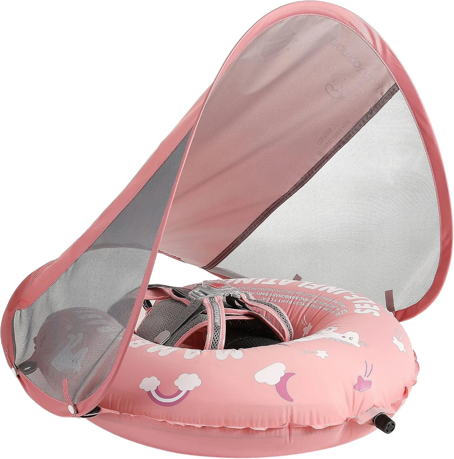 Lumi Discount Mambobaby Float Self-Inflating Baby Pool Floats Hammock with Canopy, Compressible Folding Baby Floating Bed - Image 15