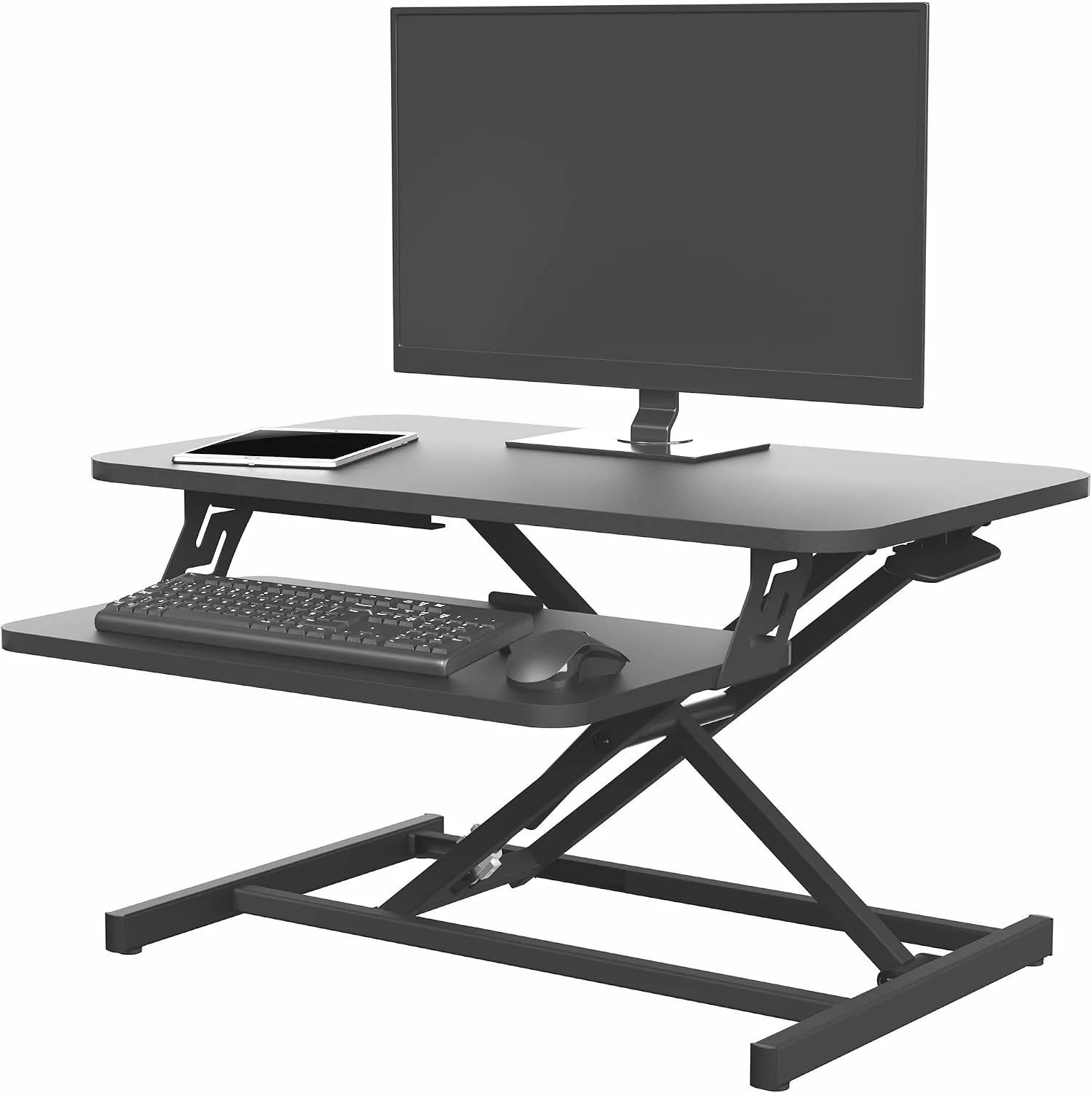 Discount VIVO Black 32 inch Stand Up Desk Riser, DESK-V000S, Height Adjustable - Image 2