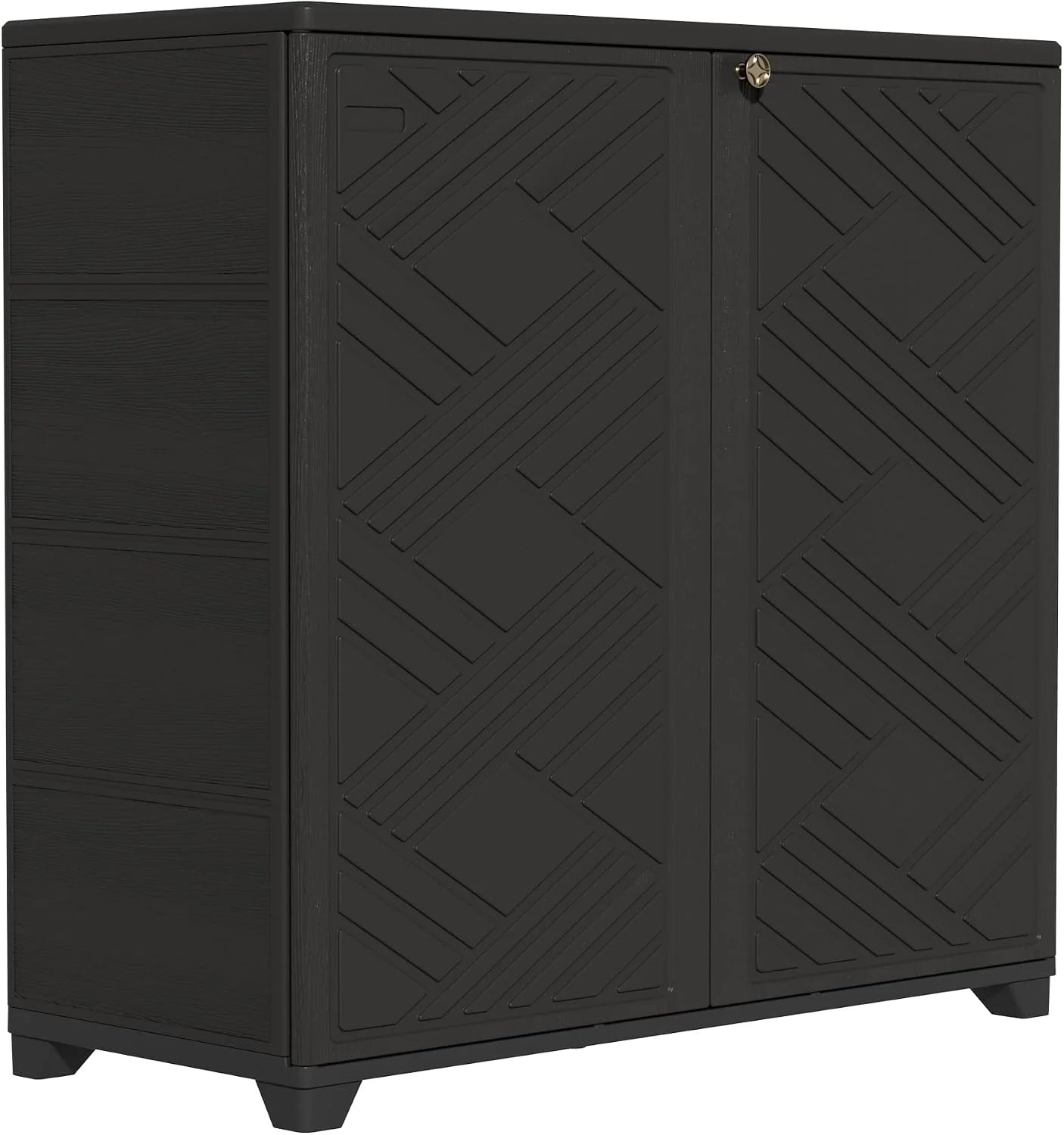 Lumi Discount Indoor/Outdoor Storage Cabinet Waterproof, 34x15x34 Plastic Outdoor Storage Box for Garden Balcony Bathroom - Image 4
