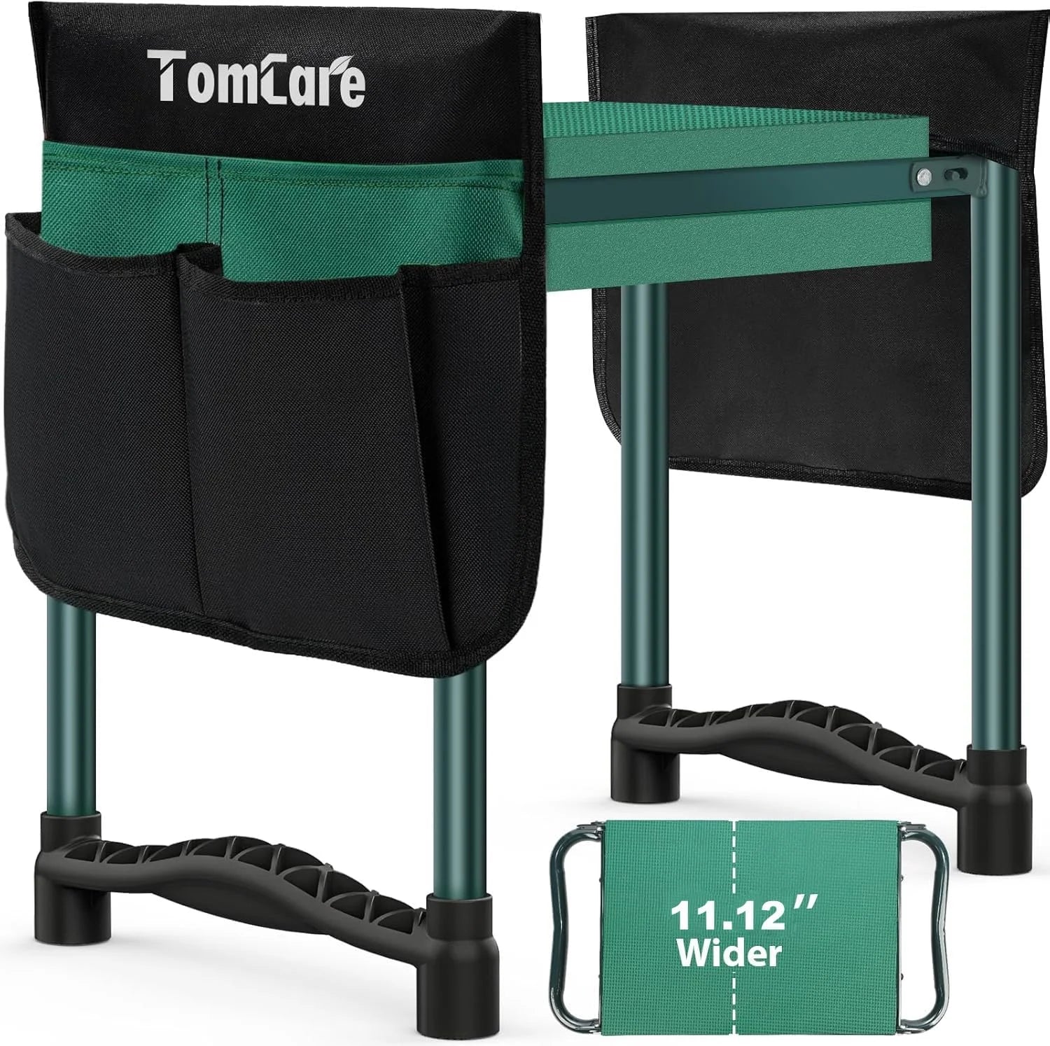 Discount TomCare Garden Kneeler and Seat 11.12" Wider Larger Soft Kneeling Pad Garden Bench with 2 Large Tool Pouches Heavy Duty - Image 5