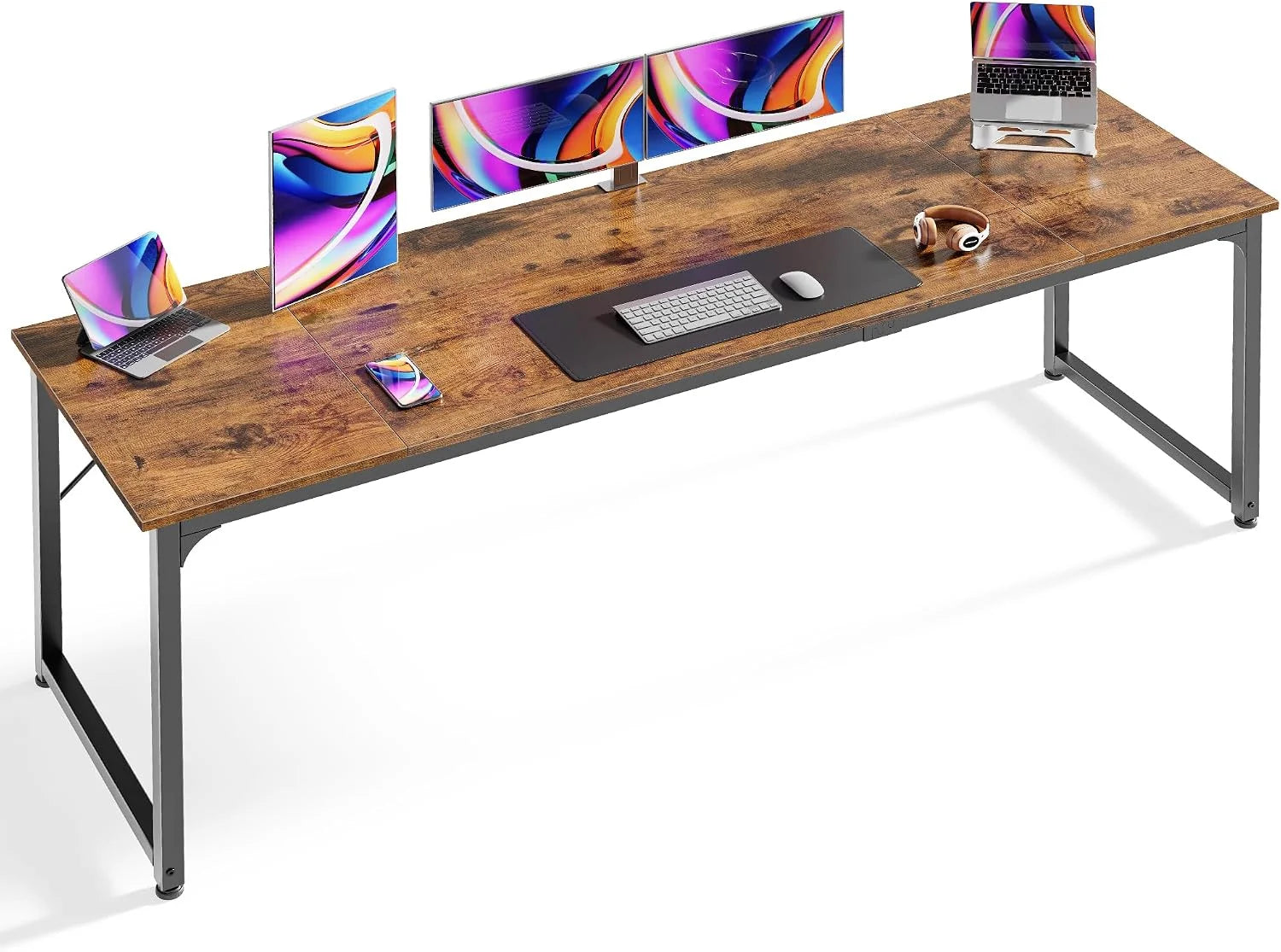 Lumi Discount Computer Desk, 55 Inch Home Office Desk - Image 3