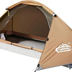 Discount 1 Person Tent for Camping Hiking Mountain Hunting Backpacking Tents 4 Season Resistance to Windproof Rainproof