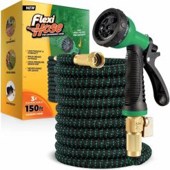 Lumi Discount Hose with 8 Function Nozzle, 50FT " Lightweight Expandable Garden Hose, No-Kink Flexibility