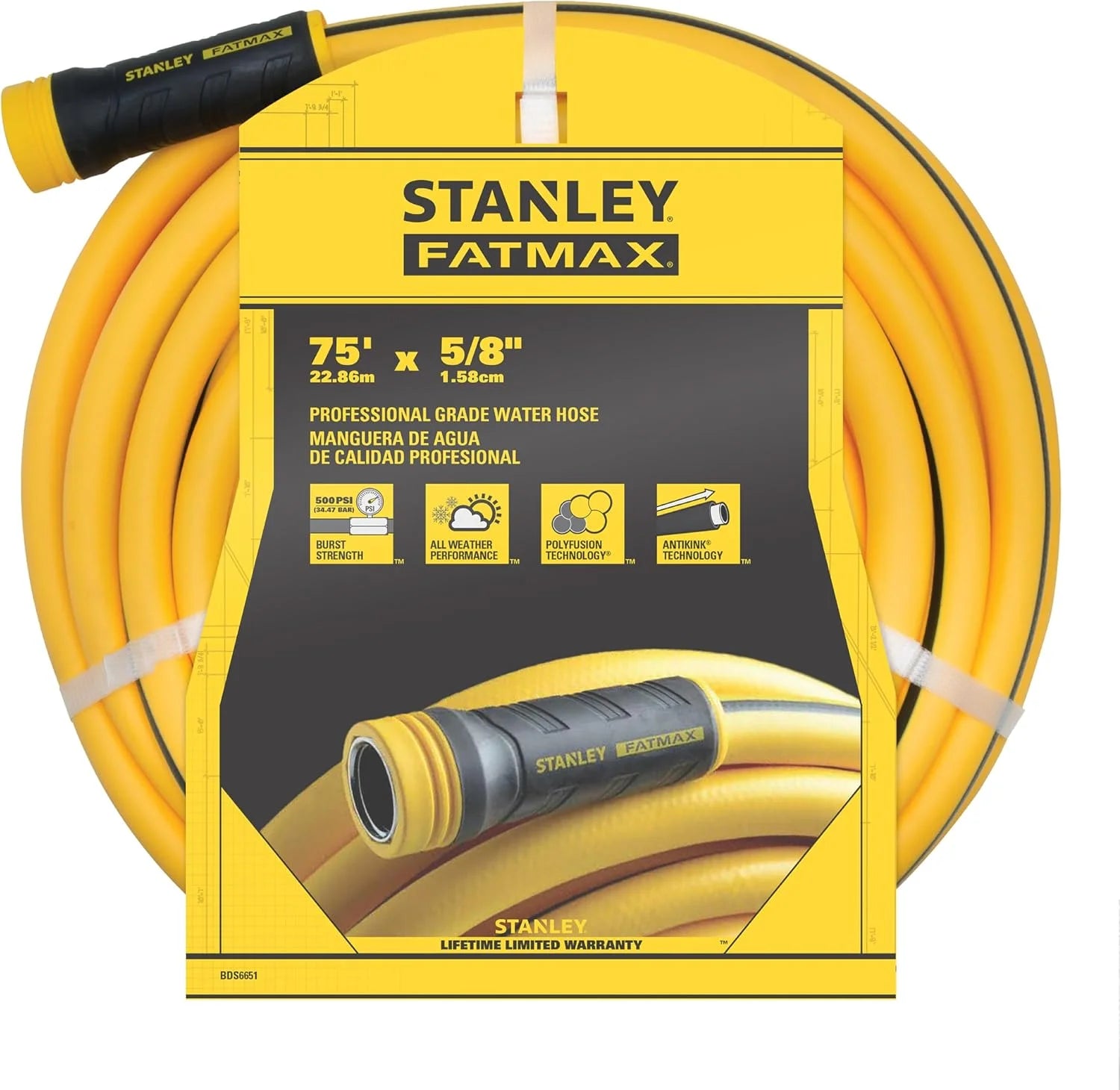 Lumi Discount BDS6651 Fatmax Professional Grade Water Hose, 75′ x 5/8 - Image 5