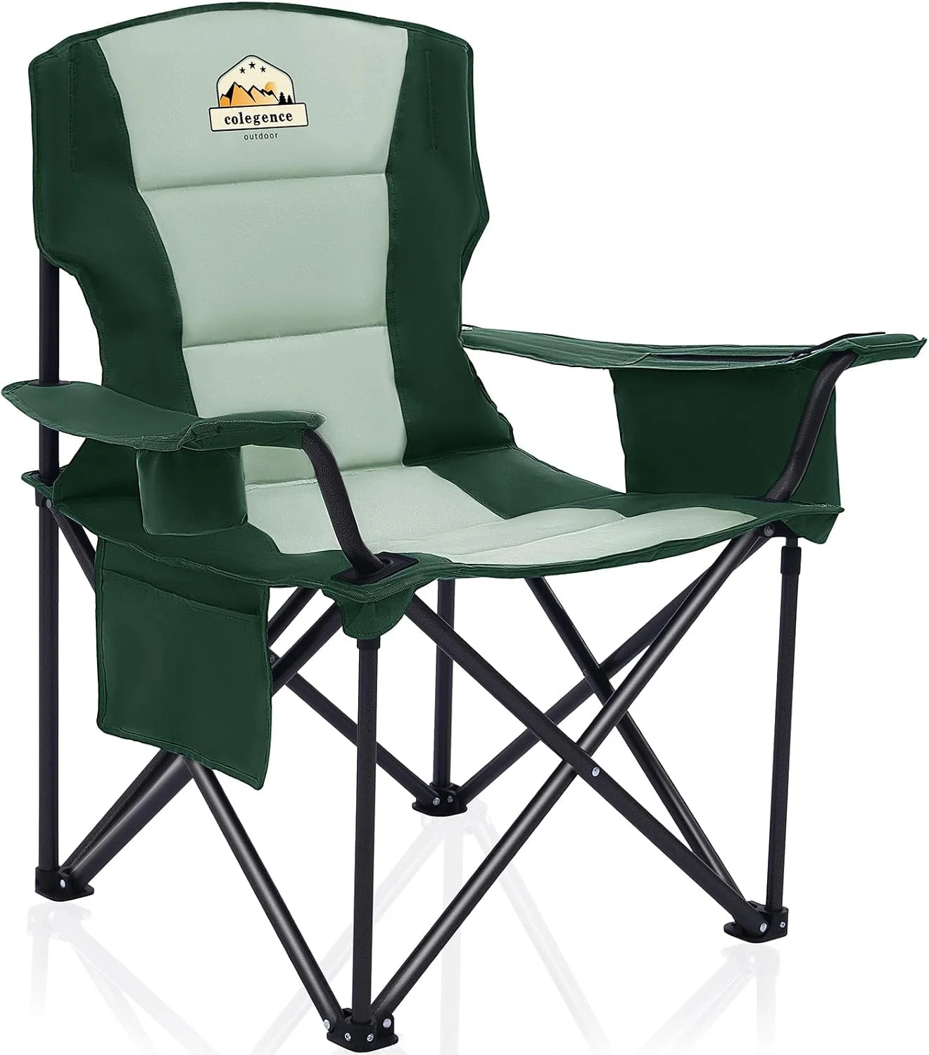 Discount Oversized Heavy Duty Camping Chairs 2 Pack, 450 LBS Support Extra Wide Folding Portable Outdoor Chair