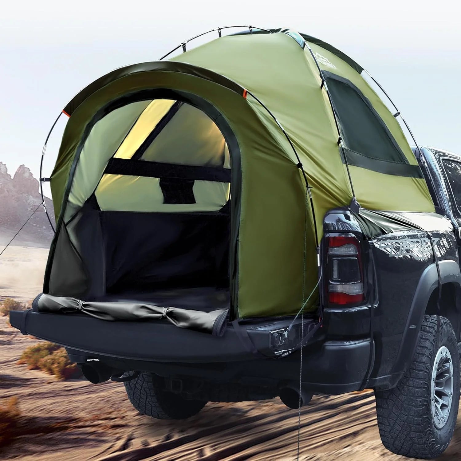Discount Truck Bed Tent, Waterproof PU3000mm Pickup Truck Tent for Camping 5.5-6.0 Ft Bed, 2-3 Person Sleeping Truck Tent - Image 3