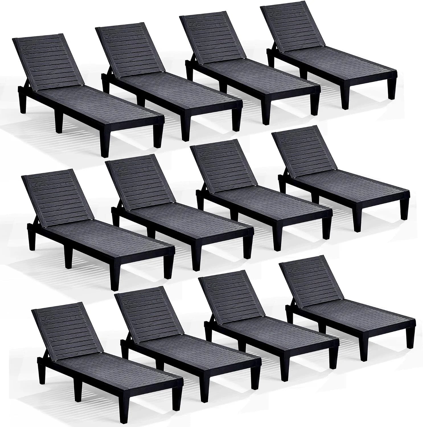 Lumi Discount Nestl Lounge Chair Outdoor, Tanning Chair, Chaise Lounge Outdoor Set of 2, 5 Adjustable Positions - Image 24