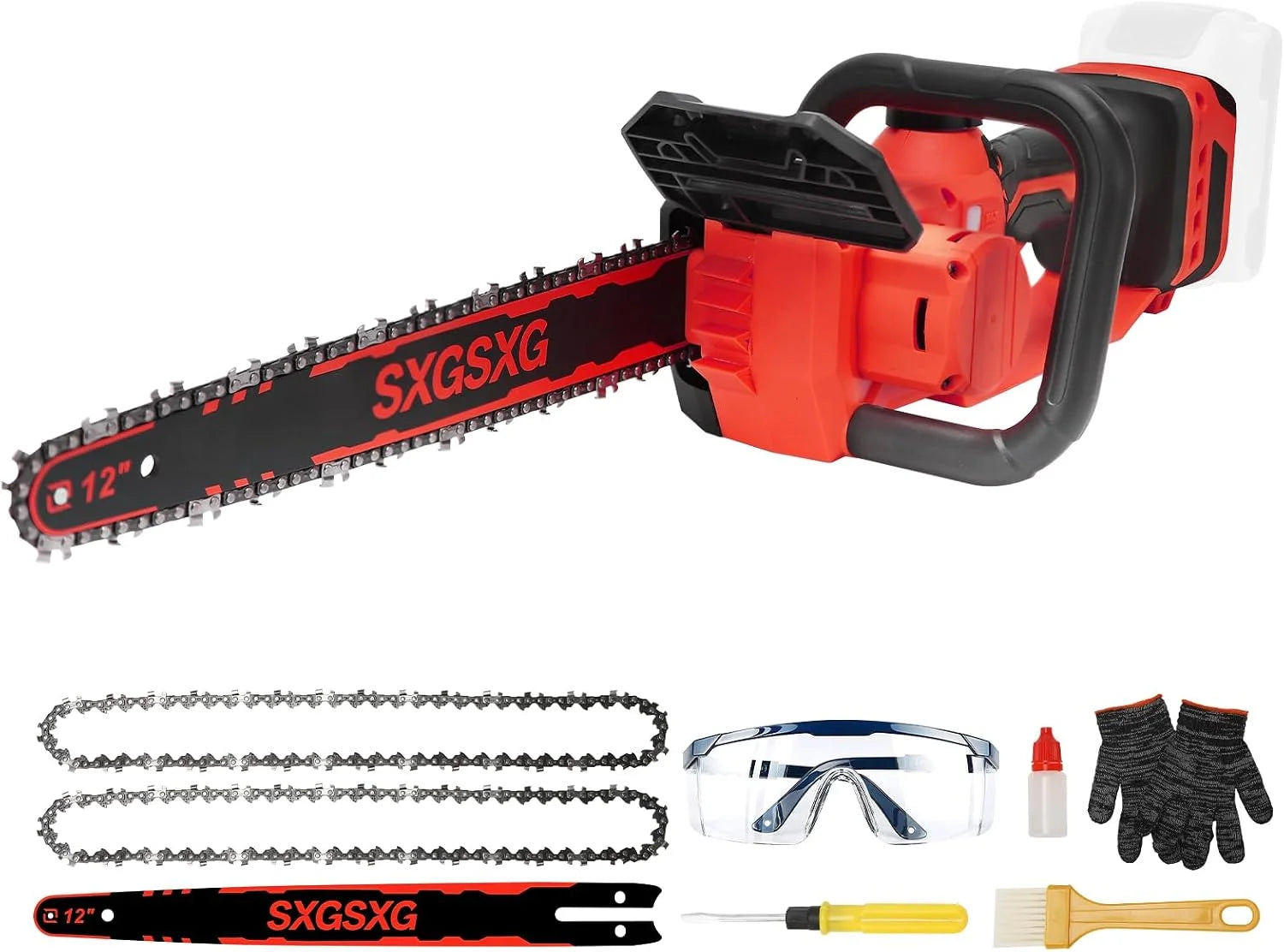 Lumi Discount Cordless Mini Chainsaw for De-Walt 20V Max Battery, 1000W Brushless Electric Chainsaw with Dual Safety Lock
