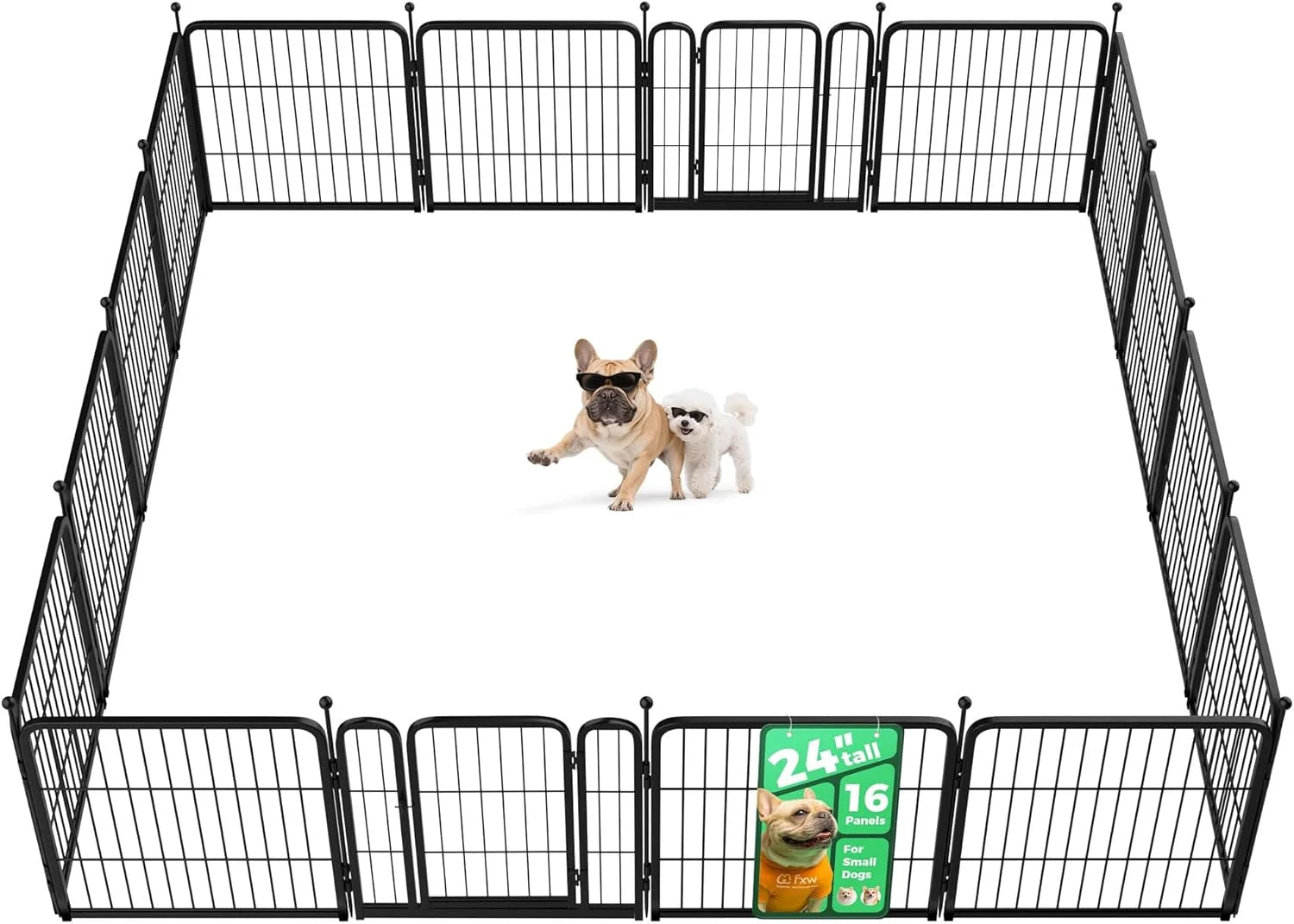 Discount Rollick Dog Playpen, Indoor, 24 H, 8 Panels - Image 24