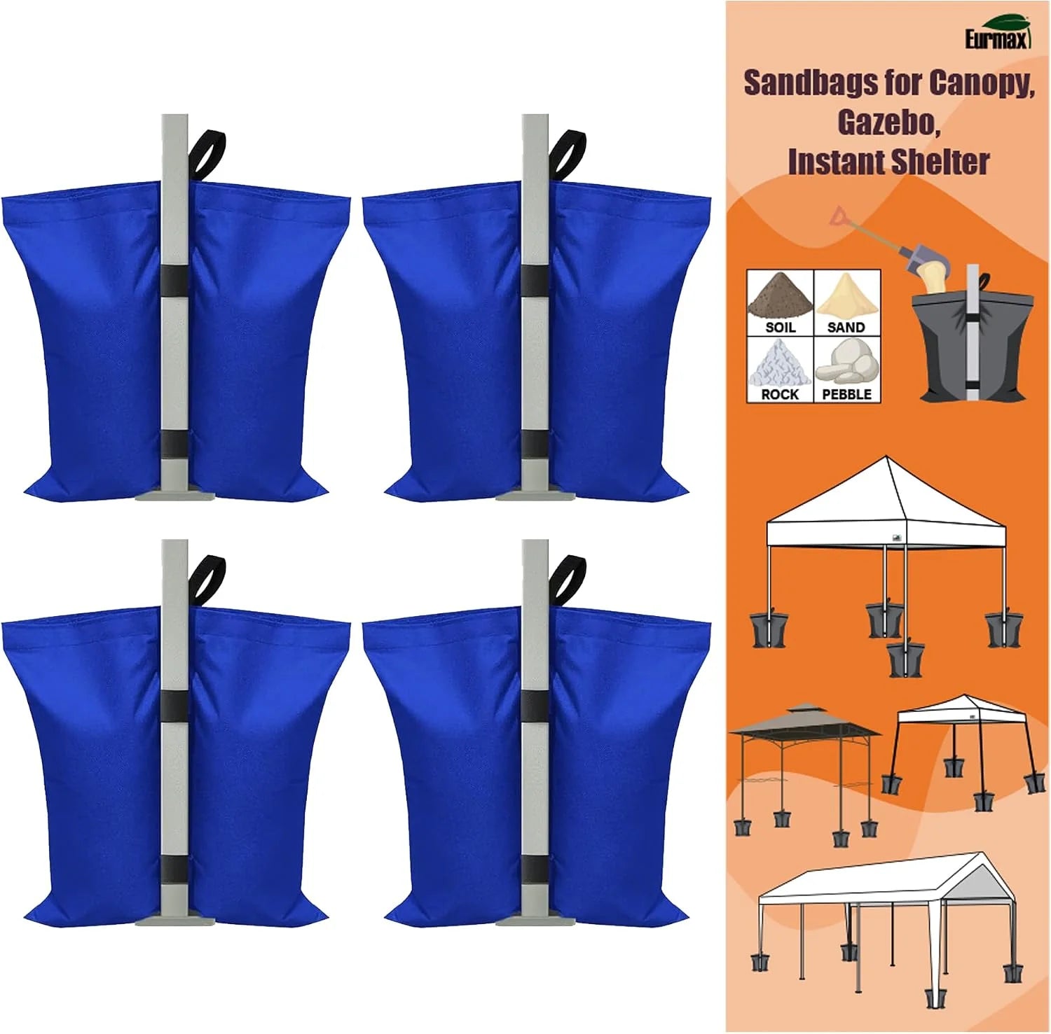 Discount USA 125LBS 4-Pack Universal Canopy Weights, Secure Wind Protection to Prevent Tipping - Image 9