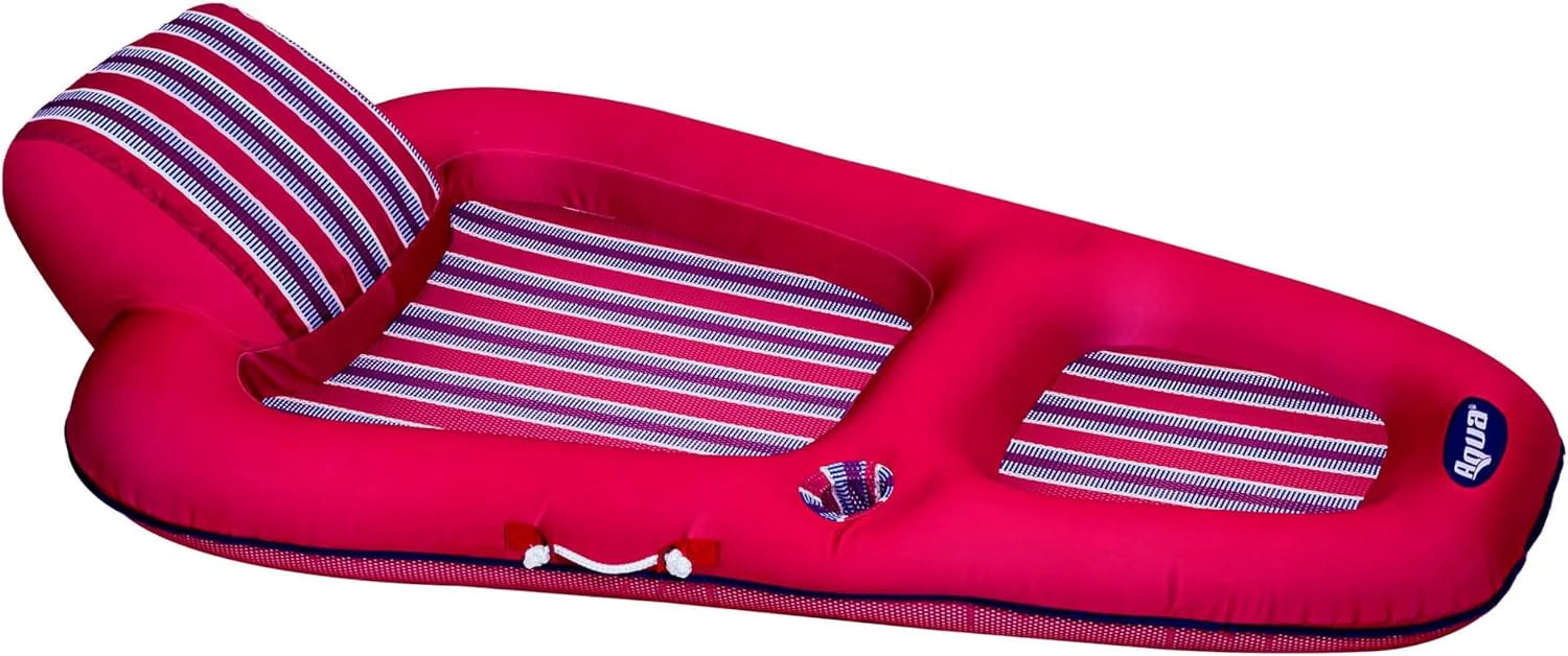 Lumi Discount Aqua Luxury Water Pool Lounge, Extra Large, Inflatable Pool Floats for Adults with Headrest - Image 3