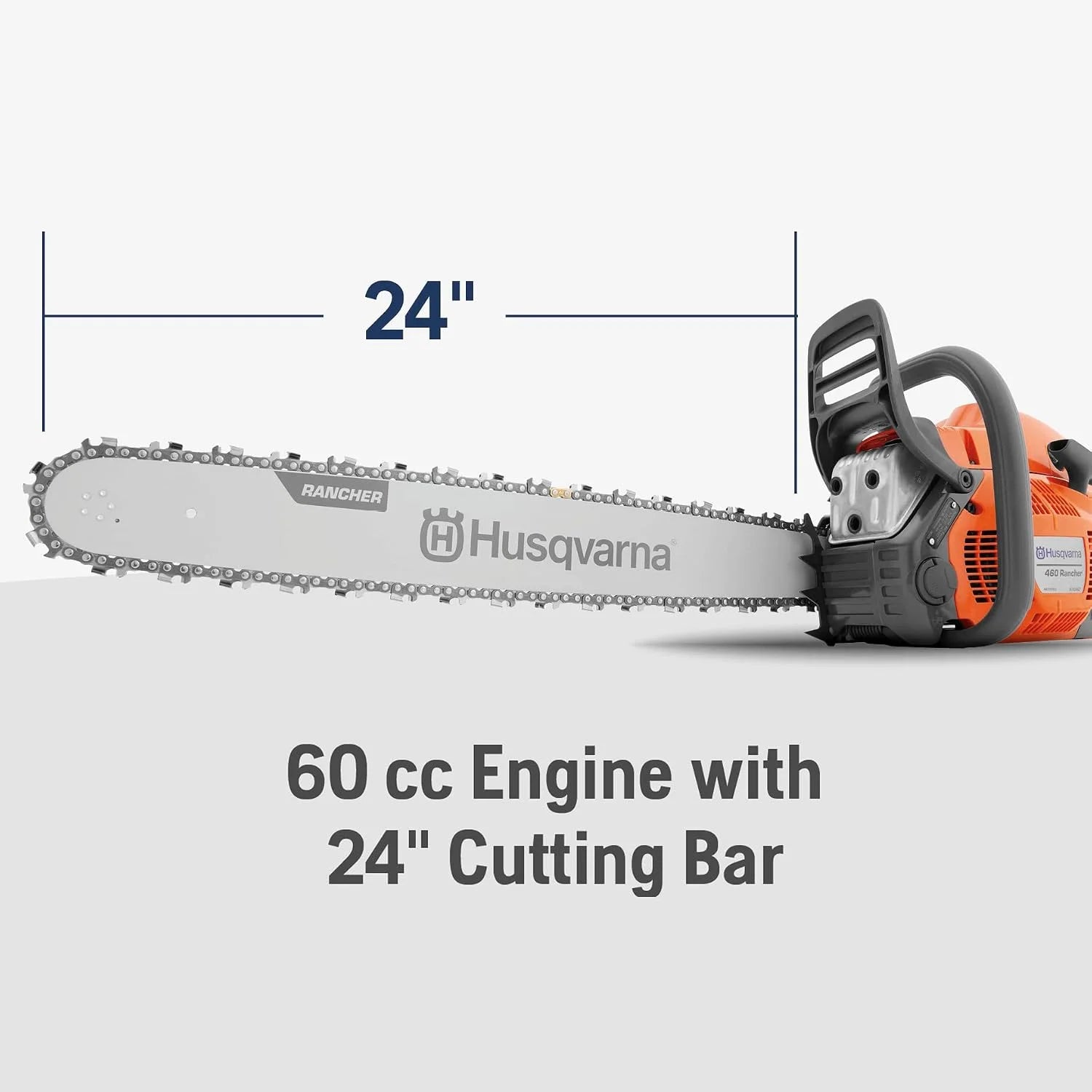 Discount 460 Rancher Gas Powered Chainsaw, 60.3-cc 3.6-HP, 2-Cycle X-Torq Engine, 24 Inch Chainsaw with Automatic Adjustable Oil Pump