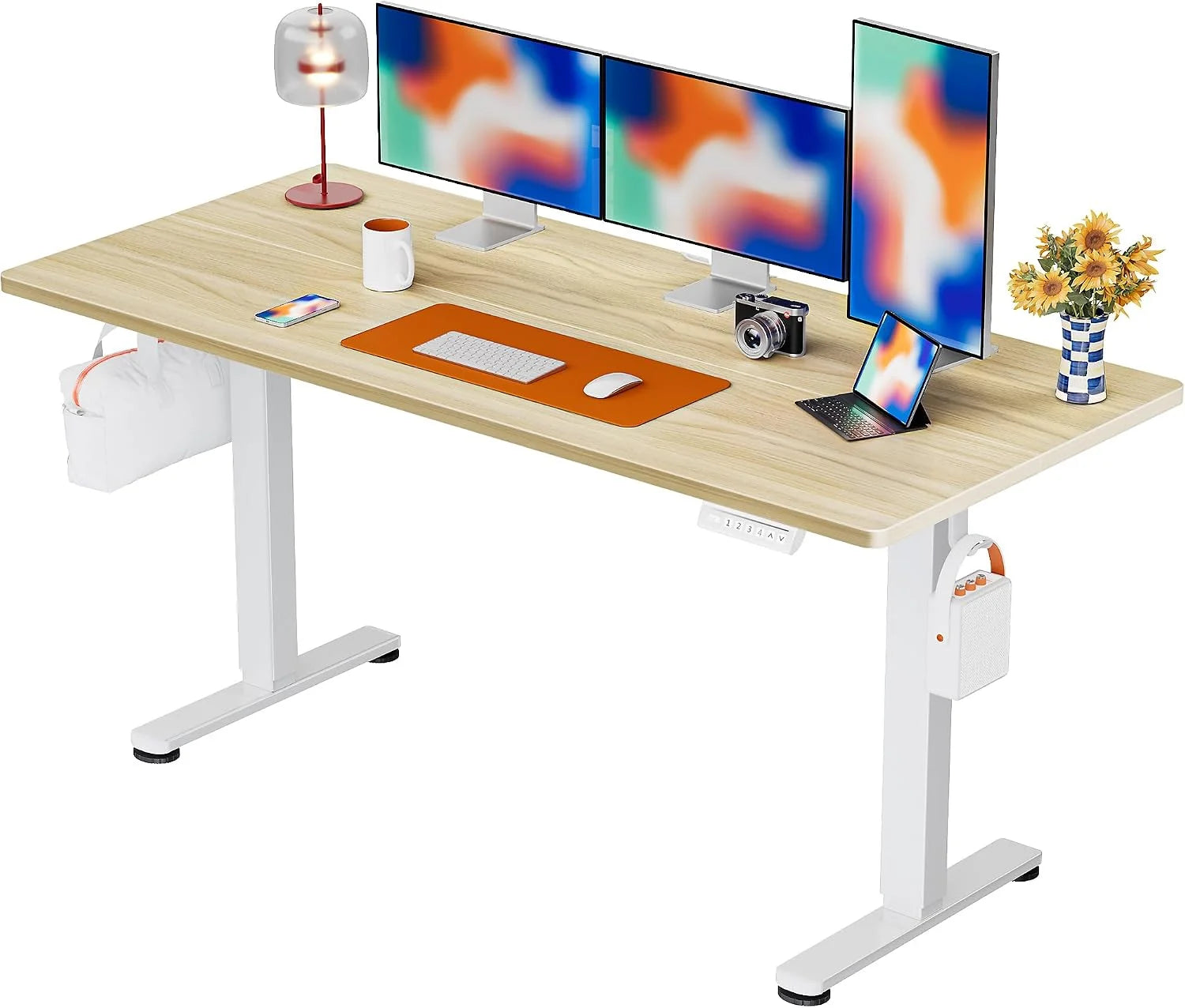 Discount Height Adjustable Electric Standing Desk, 48 x 24 Inches Sit Stand up Desk - Image 3