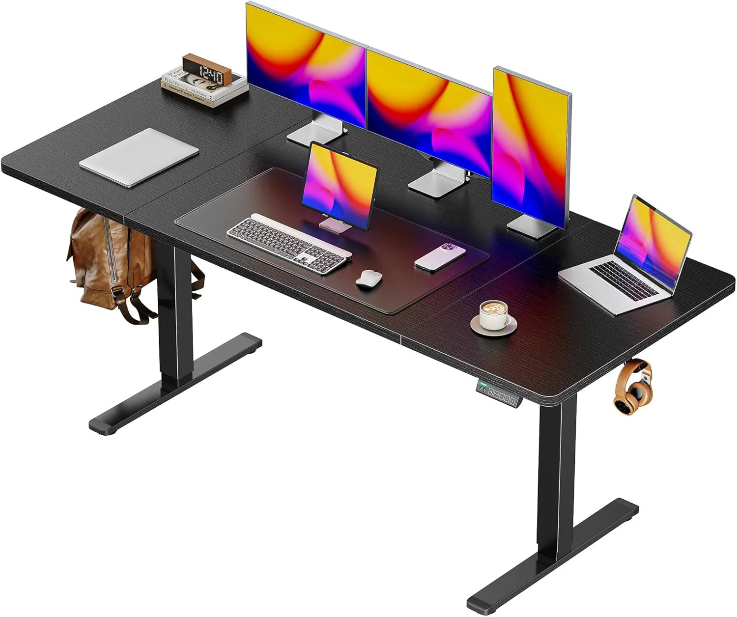 Discount 55 x 28 Large Electric Standing Desk, Height Adjustable Computer Desk, 27.6 Deep Desktop - Image 14
