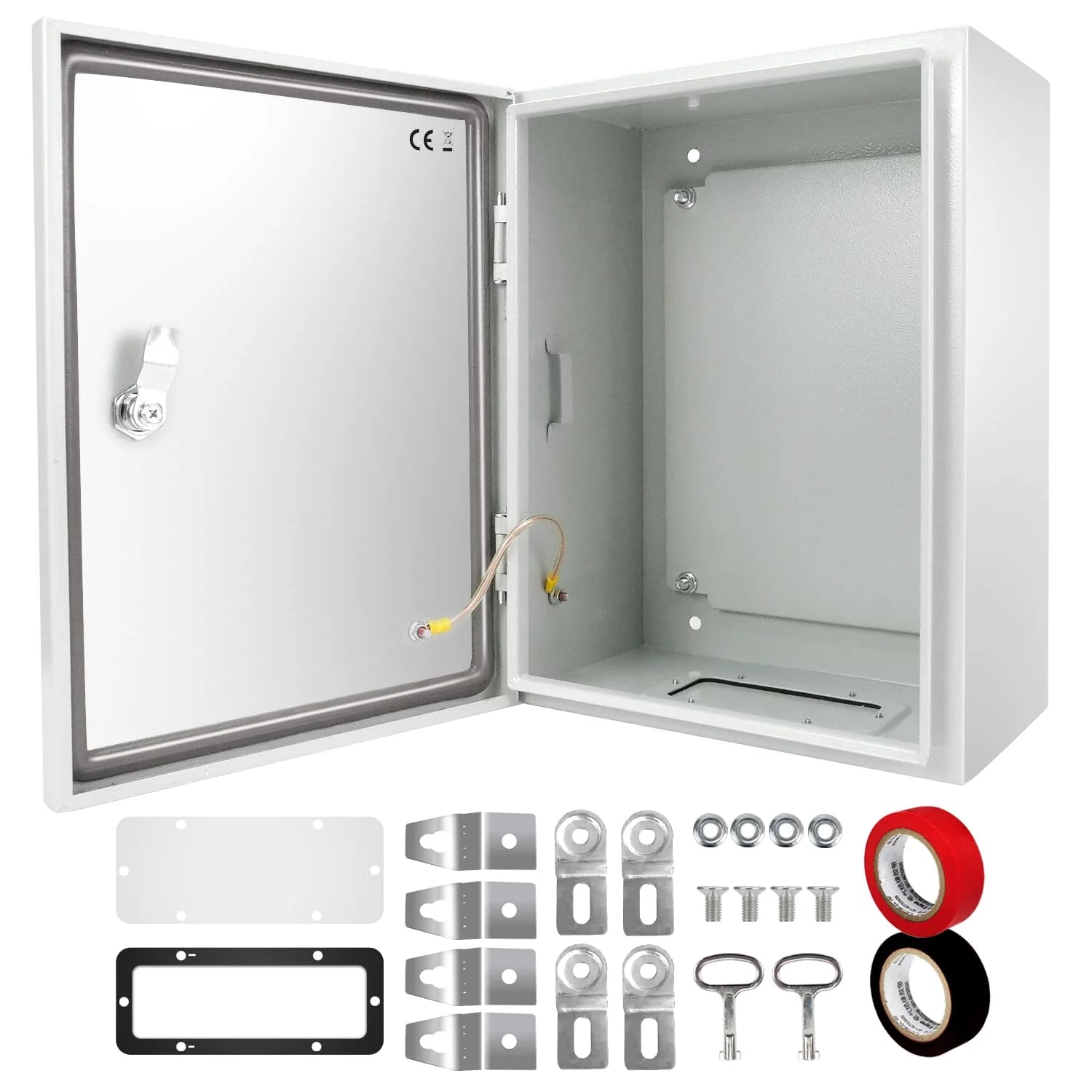 Lumi Discount Outdoor Electrical Box 20 x 16 x 8" Nema 4X Enclosure Weatherproof Electrical Junction Box Waterproof Electrical Enclosure Lockable