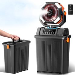 Lumi Discount Etholzon 40000mAh Misting Fans for Outside, 15L Large Tank Portable Misting Fan, Wide 270° Coverage for Camping Patio