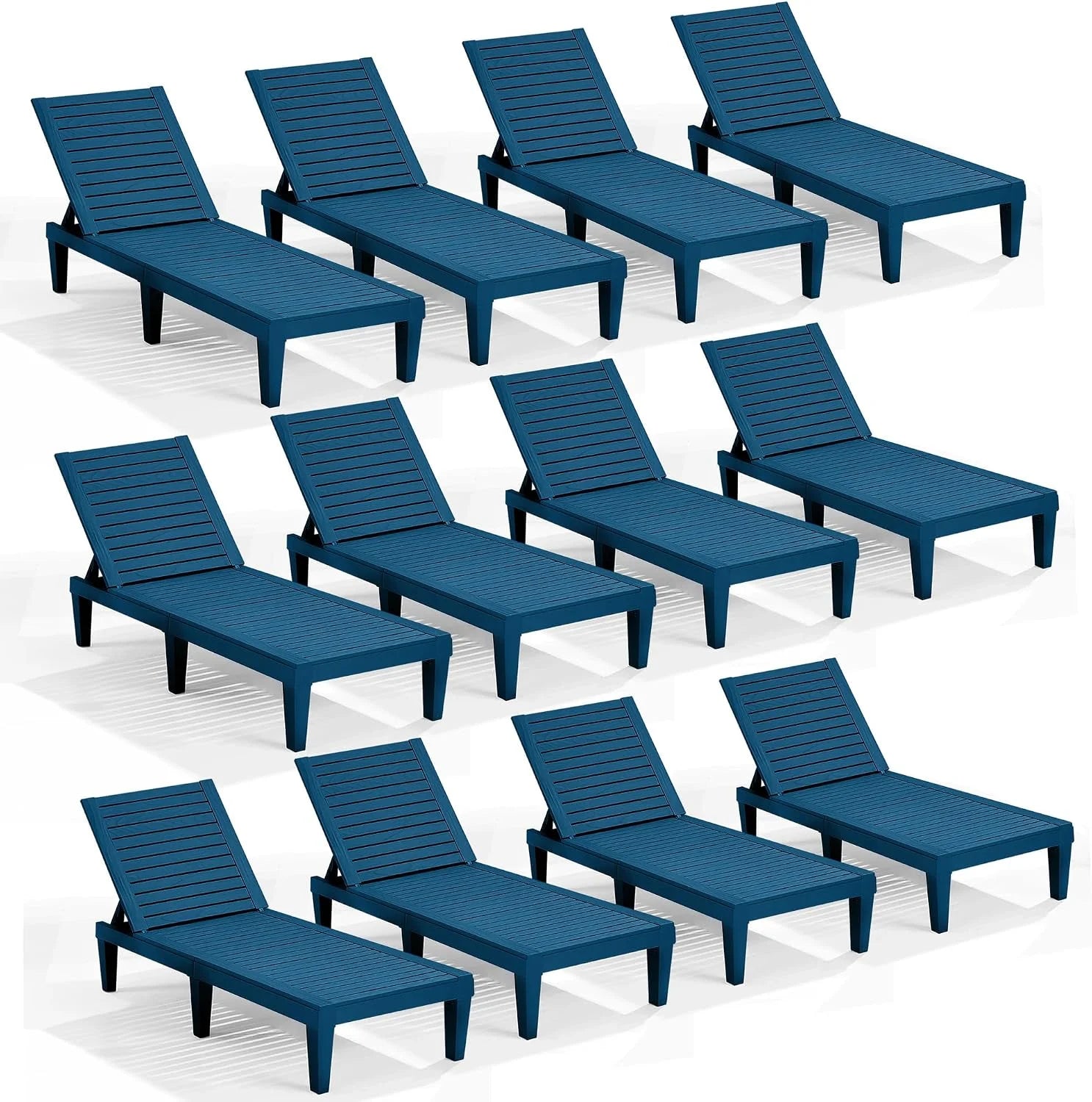 Lumi Discount Nestl Lounge Chair Outdoor, Tanning Chair, Chaise Lounge Outdoor Set of 2, 5 Adjustable Positions - Image 5