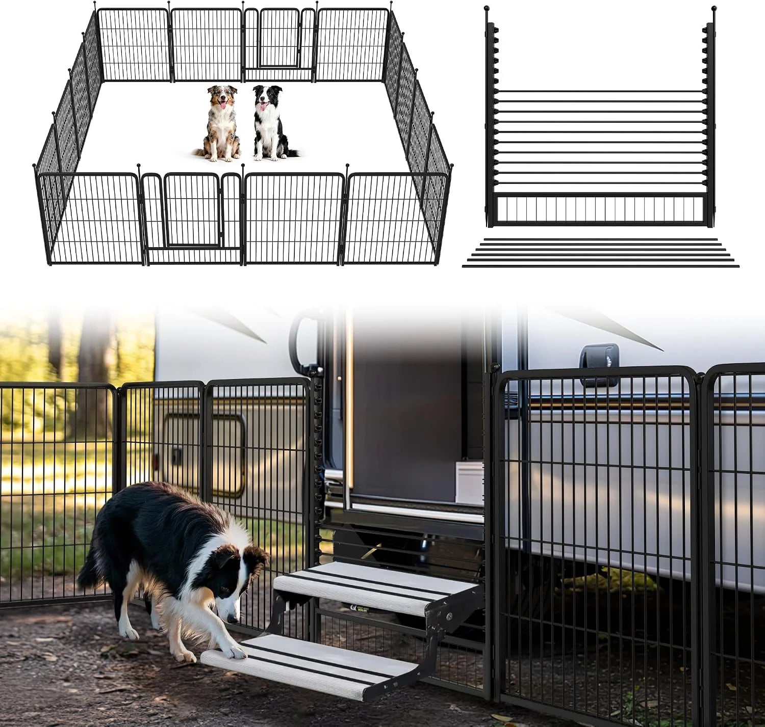 Discount Rollick Dog Playpen, Indoor, 24 H, 8 Panels - Image 56