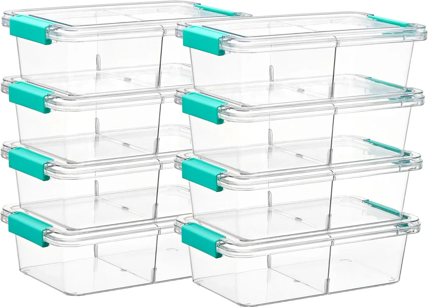 Discount 4 Pack 6 Qt Plastic Storage Bins with Lids, Clear Sensory Bins, Stackable Containers for Organizing School - Image 11