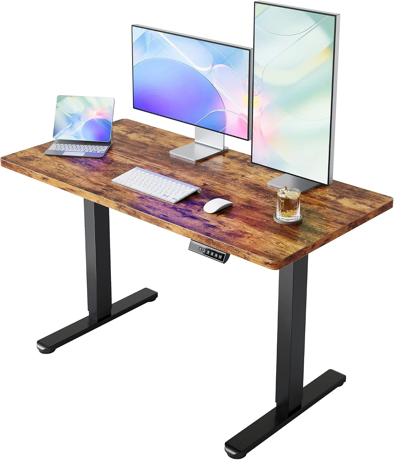 Lumi Discount HUANUO 32 Small Electric Standing Desk Adjustable Height, 4 Memory Height Settings - Image 38