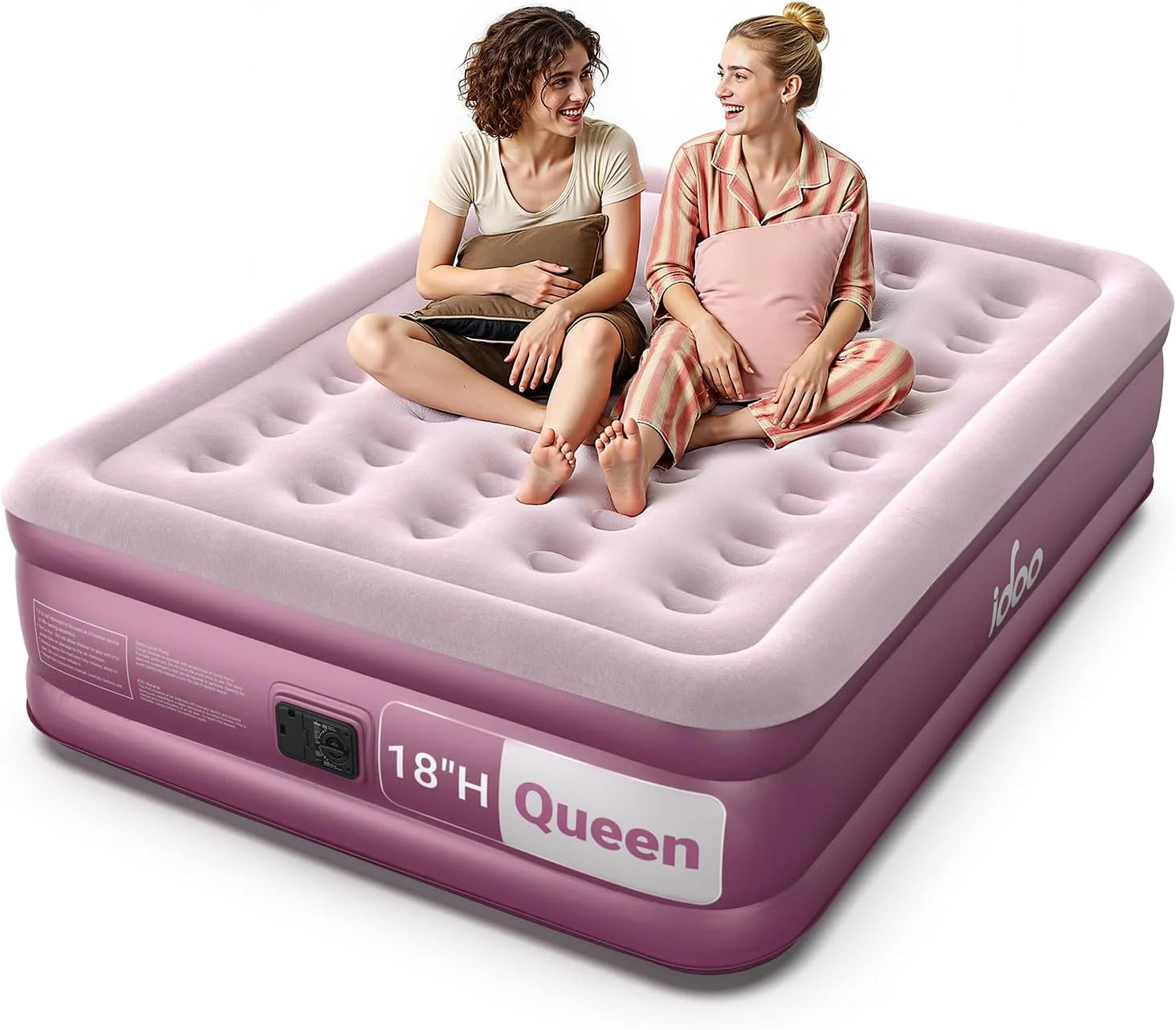 Lumi Discount Queen Air Mattress with Built in Pump, 18 Raised Comfort Inflatable Blow up Mattress, Upgraded Support Structure - Image 9